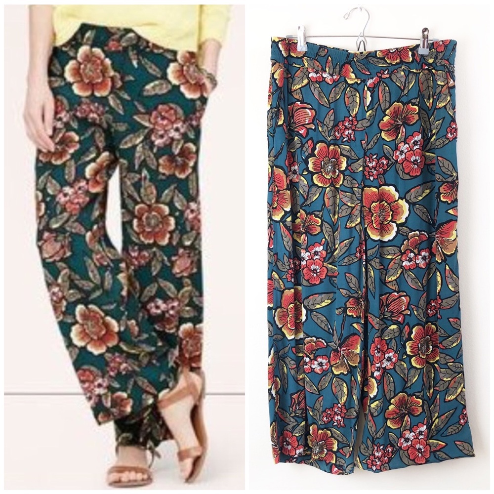 Ann Taylor LOFT | Floral Wide Leg Palazzo Pants